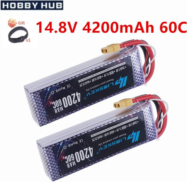 RC.BURST LiPo Batterie 4S 14,8V 4200mAh 60C mit XT90, XT60 und EC5 Steckern für RC Auto, Lkw, Flugzeug und FPV Drohnen - Bild 1