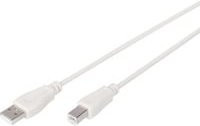 DIGITUS USB-A auf USB-B Anschlusskabel in Weiß - Bild 1