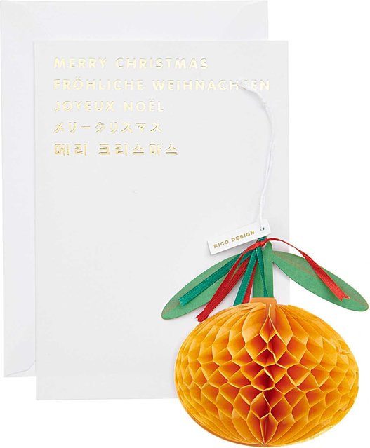 Rico Design Paper Poetry Kartenset mit Pop-Up Anhänger in Orange B6 - Bild 1