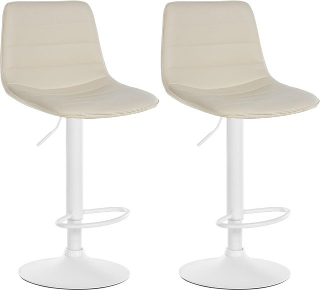 CLP 2er Set Barhocker Lex aus Kunstleder mit Metallgestell, höhenverstellbare und drehbare Thekenhocker - Bild 1