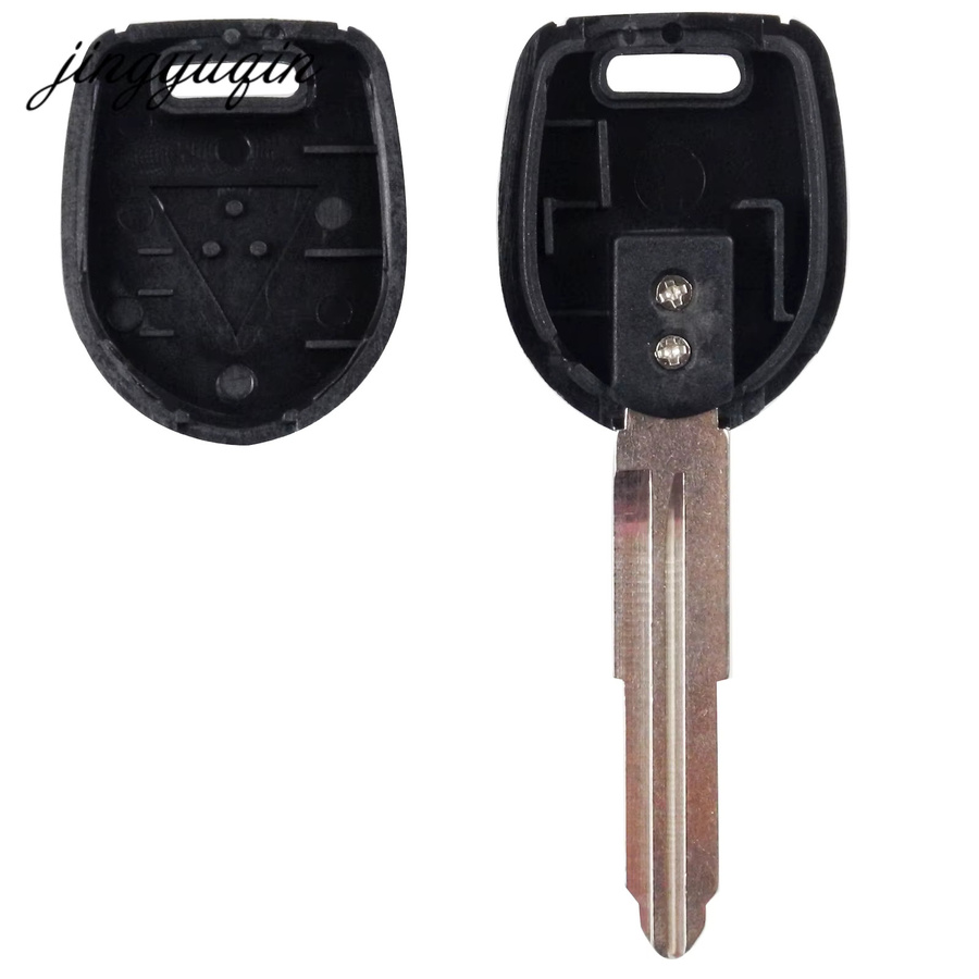 Jingyuqin Ersatz-Schlüsselgehäuse für Mitsubishi Transponder Fob X1 X5 mit MIT11R und MIT8 Schlüsselklinge in Schwarz - Bild 4