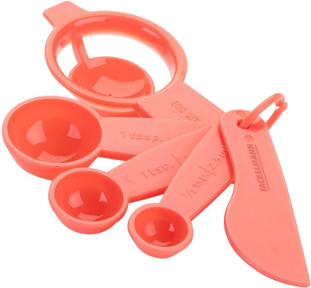 Fackelmann Messlöffel-Set Mini Cooking, 5-teilig, pink, aus Kunststoff, spülmaschinenfest - Bild 1