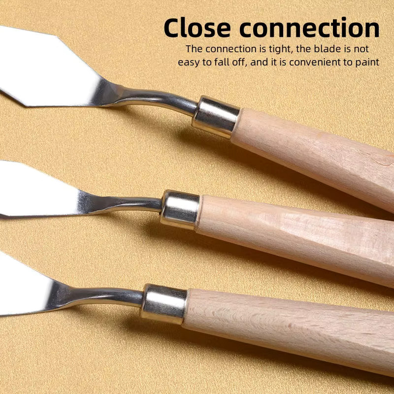 5-teiliges Set Malspachtel und Spachtelmesser für Ölgemälde und Holzlackierungen - Bild 3