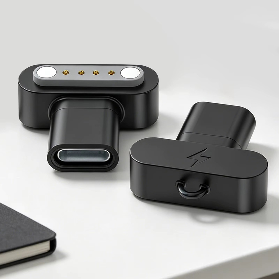 PLAUD USB-C-Adapter für PLAUD NOTE AI und PLAUD NOTE PRO AI Diktiergerät, 4-Pin Schnellladekabel-Konverter, Schwarz - Bild 2