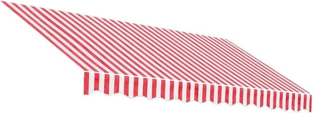Furnicato Markisenbespannung aus Polyester, Rot und Weiß gestreift, B: 245 cm, H: 245 cm, T: 1 cm - Bild 1