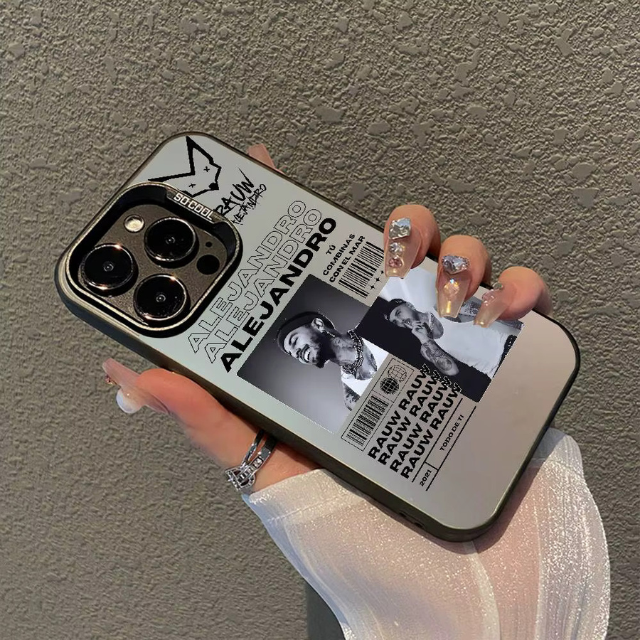 Epc Music R-Rauw Alejandro Handyhülle in Silber mit Shell-Design für iPhone 17 16 16e 15 14 13 12 11 Pro Max Plus stoßfeste Abdeckung - Bild 4