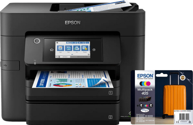 Epson WorkForce WF-4830DTWF Inkjet-Drucker inklusive einem Satz Reservepatronen in Schwarz - Bild 1