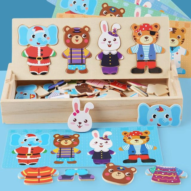 Holz-Puzzle Bärenfamilie, Puzzle, ab 3 Jahre - Bild 1