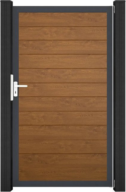 GroJa Tor 1-flg. Basicline Schmal Golden Oak Rahmen DB703 B: 100 cm, H: 180 cm - Bild 1