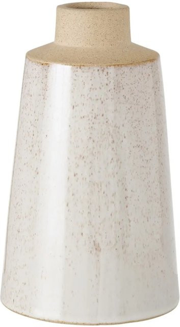 Boltze Home Vase Catrinia aus Steingut in Beige-grau, Durchmesser: 12 cm, Höhe: 19 cm - Bild 1