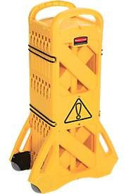 Rubbermaid Mobiles Absperrsystem aus Kunststoff in Gelb - Bild 1