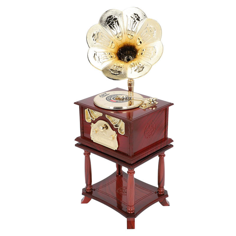 TOMTOP JMS Exquisite mechanische Retro Musikdose mit Figuren aus Holz und Kunststoff in Braun - Bild 3