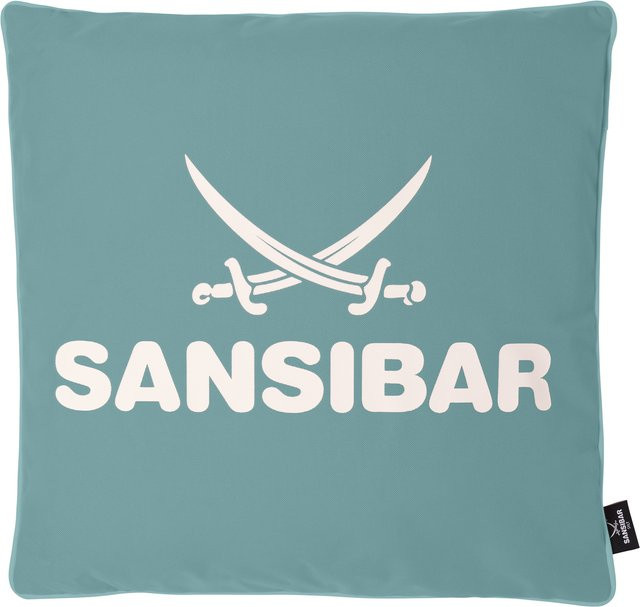 Kissen SANSIBAR in Türkis, quadratisch, aus Polyester - Bild 1