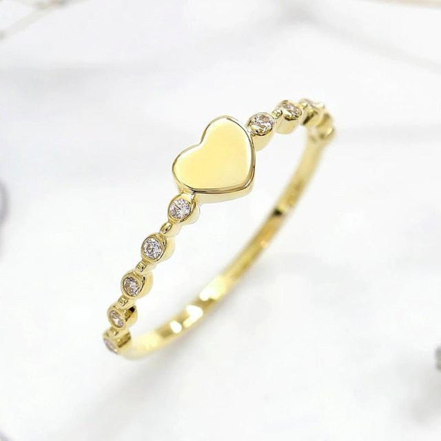 Huitan Chic Verlobungsring, Kupfer, Gold, Zirkonia, Damen - Bild 1