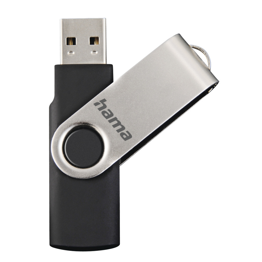 Hama USB-Stick Rotate USB 2.0 mit 128 GB in Schwarz/Silber - Bild 3