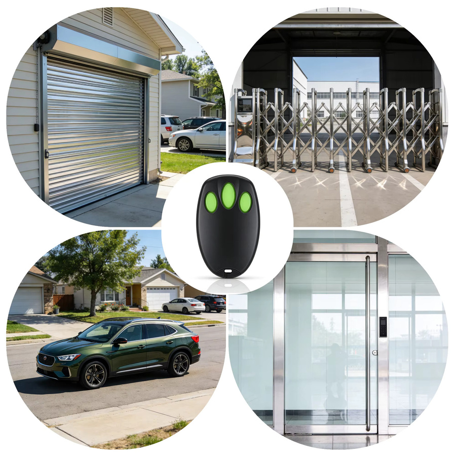 Merlin 3-Tasten-Garagenfernbedienung 94335E für Security+ 2.0 Rolling Code in Schwarz und Grün, passend für HE60 MT600 C840 Serie - Bild 5