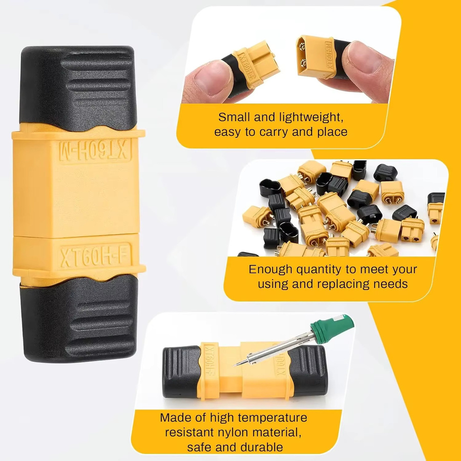 PYLRC XT60 Stecker und Buchsen mit Schutzhülle, 6-teiliges Set, 12-teiliges Set - Bild 5