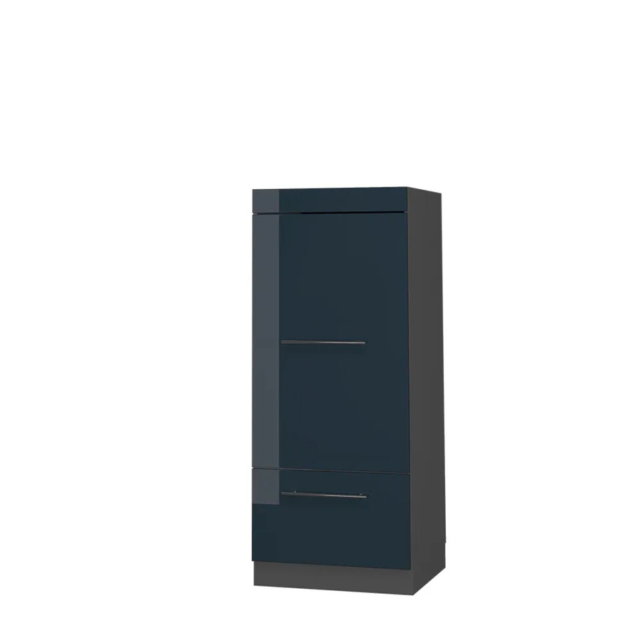 Vicco Mikrowellenschrank Fame-Line in Dunkelblau Hochglanz und Anthrazit, B/T/H: 60 x 55,03 x 153,6 cm - Bild 2