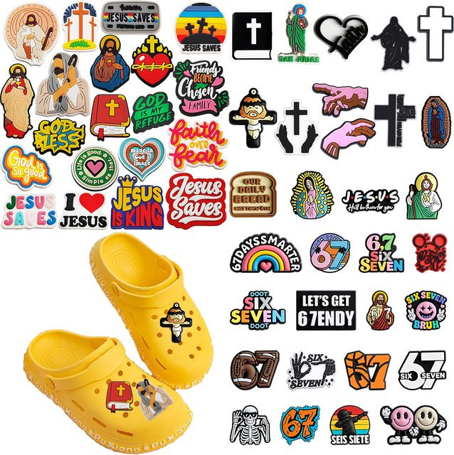 Potdemiel Schuh-Charms, Cartoon Religion Serie, PVC, DIY Zubehör - Bild 1
