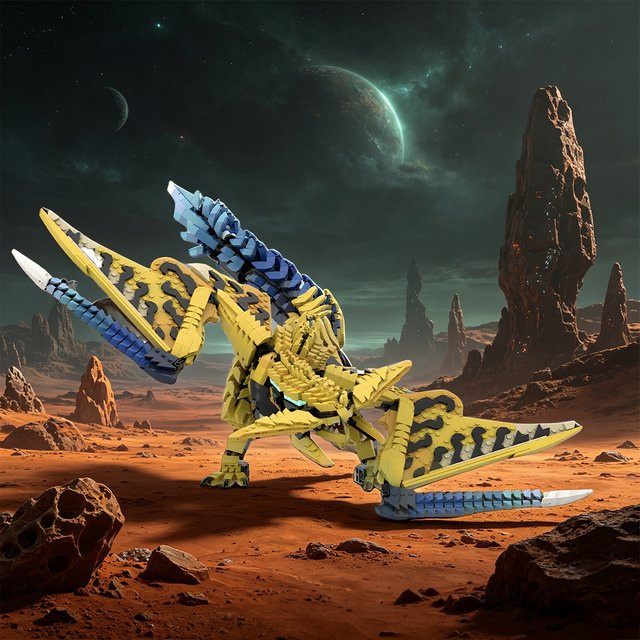 GOBRICKS Monster Hunter Rey Dau Fliegender Dinosaurier, Bausteine - Bild 1