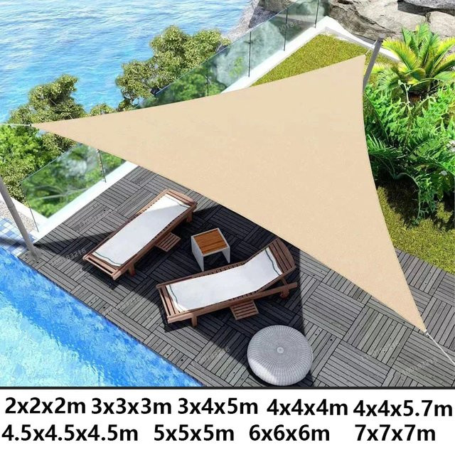 GFDYML Sonnenschutzsegel Dreieck Wasserdicht für Garten Terrasse Strand und Pool - Bild 1
