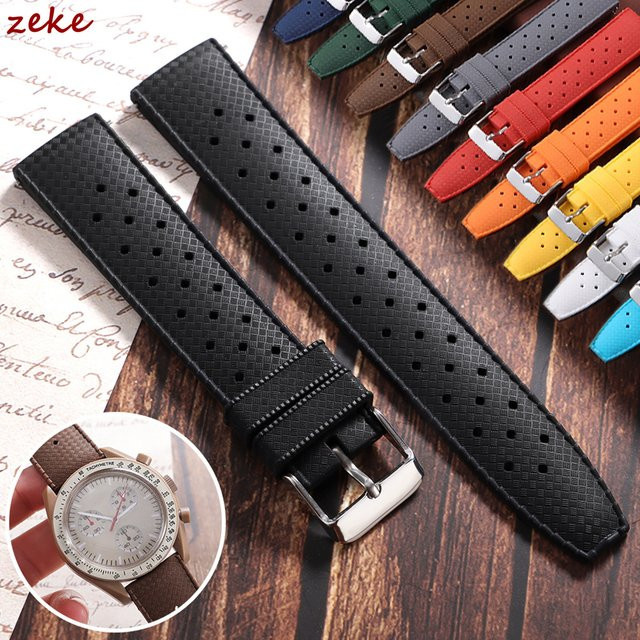 crazyband Uhrenarmband Silikon, Schwarz, Unisex, 20 mm, 22 mm - Bild 1