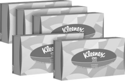 Kleenex Kosmetiktücher 8815, 2-lagig, weiß, 5 Boxen à 100 Stück, aus FSC-zertifizierter Frischfaser - Bild 1