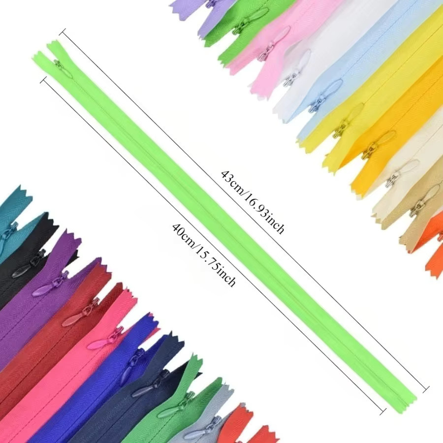 40 Stück unsichtbare Nylon-Nähreißverschlüsse in 20 Farben für Heimtextilien und Bastelarbeiten - Bild 2