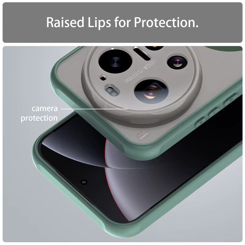 Xiaomi 17 Ultra Schutzhülle halbtransparent mattiert aus PC und TPU in Transparent, Purple oder Green - Bild 2