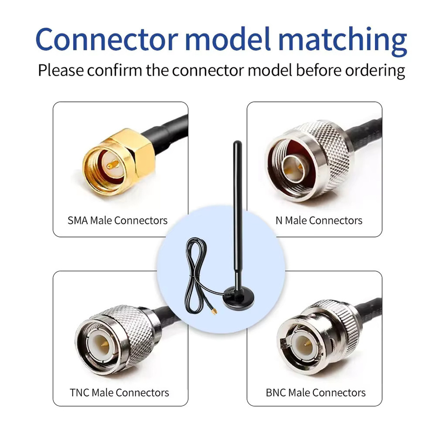 NOWEPOCH LoRa Antenne für Helium Hotspot mit Magnetfuß und 3m Kabel, 38dBi Verstärkung, SMA-Stecker, Schwarz - Bild 2