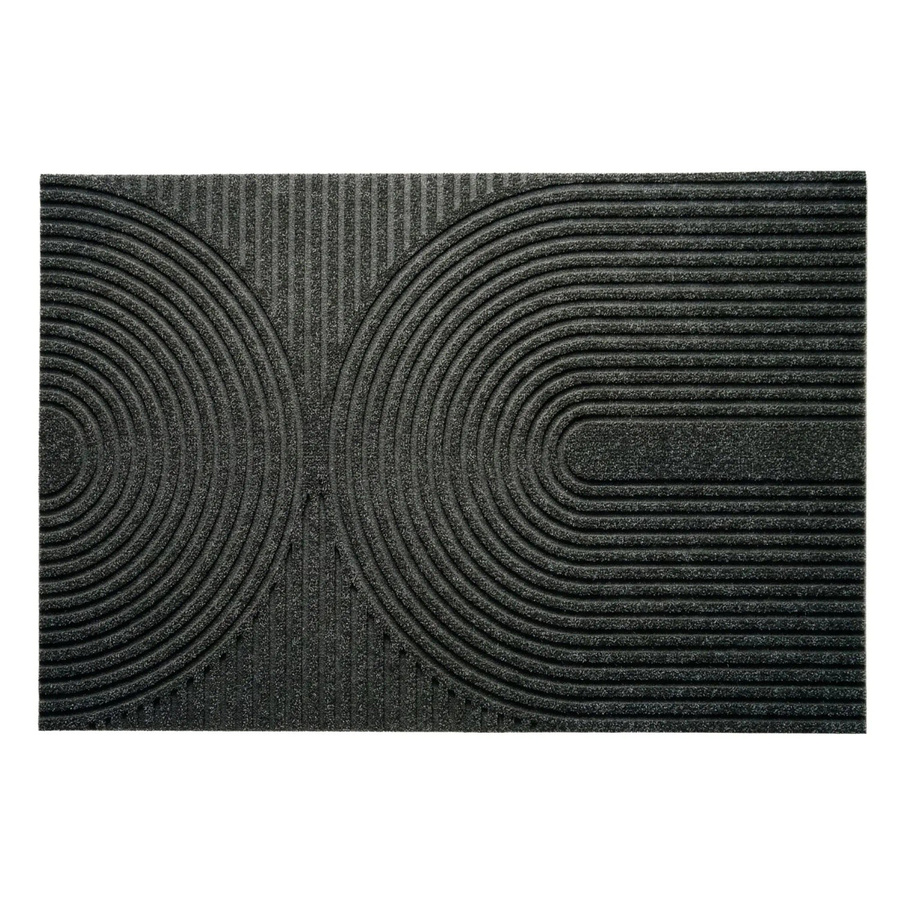 Floordirekt Schmutzfangmatte CIRCA in Anthrazit mit Wellenmuster, Waschbar und Rutschfest, B: 70 cm, T: 120 cm - Bild 2