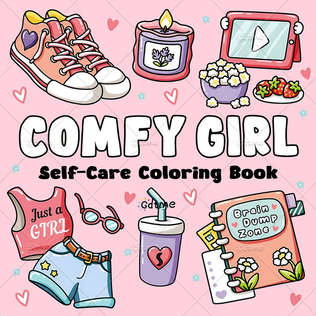 COMFY GIRL Malbuch für Erwachsene, Bunt, Pappe / Karton - Bild 1