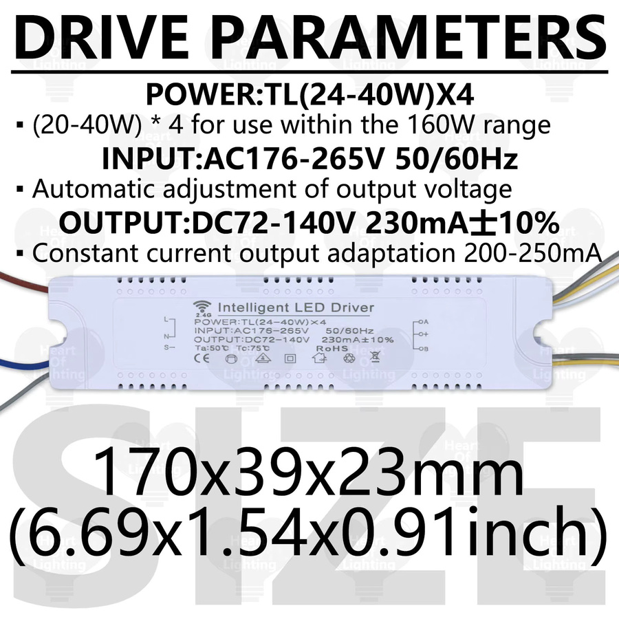 RF 2,4G Remote LED Treiber für Dual-Farben-Lampen, 20-40W/40-60W, 220mA/230mA, Beleuchtungstransformator AC176-265V - Bild 1