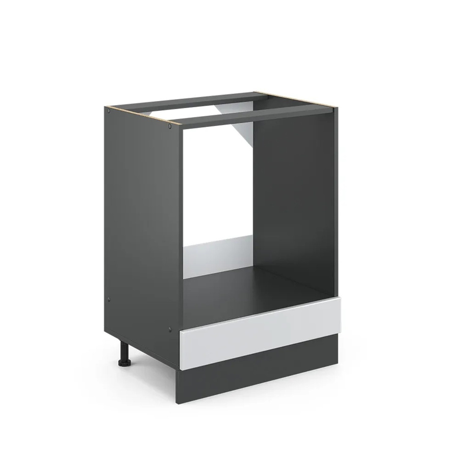 Vicco Herdumbauschrank R-Line Landhaus Weiß Anthrazit B: 60 cm, T: 60 cm, H: 81,6 cm - Bild 2