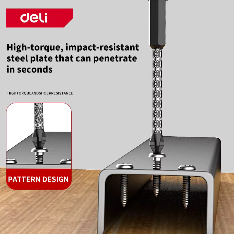 Deli Schraubendreher Bit PH2 aus Legiertem Stahl, Anti-Slip Lange Bohrer Bits für Elektrische Schraubendreher und Bohrer, Längen: 50 mm, 65 mm, 70 mm, 90 mm, 150 mm - Bild 4