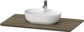 Duravit Waschtisch-Konsole Luv in Nussbaum Braun, B/T/H: 98,8 x 59,5 x 2,5 cm - Bild 1