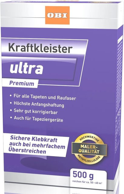 OBI Kraftkleister ultra für Papier und Heavy Vinyl, 500 g - Bild 1
