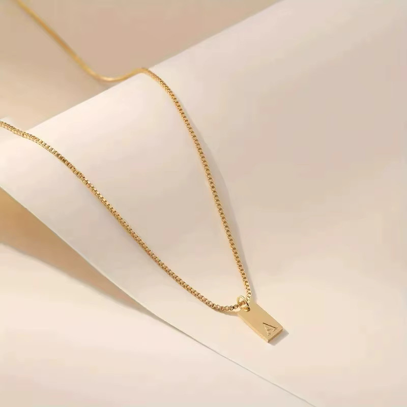 YUYAN Halskette mit Anhänger, vergoldeter Edelstahl, Gold, Damen - Bild 3