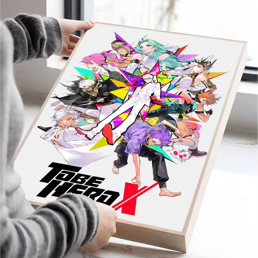 To Be Hero X Anime DIY Sticky Poster von Potdemiel, Vintage Dekorative Malerei in Multicolor und Weiß - Bild 5