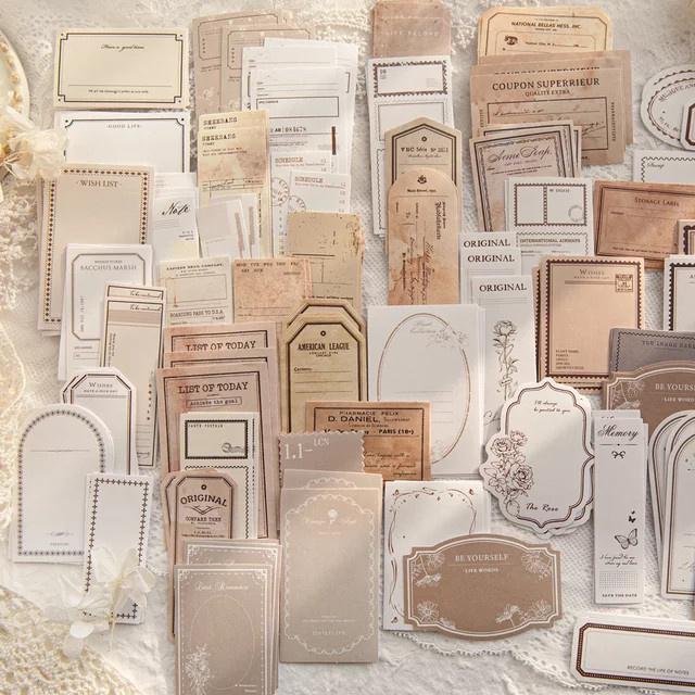 Journamm Memo Pads Set für Scrapbooking und Junk Journal, 30er Paket, Mehrfarbig - Bild 1