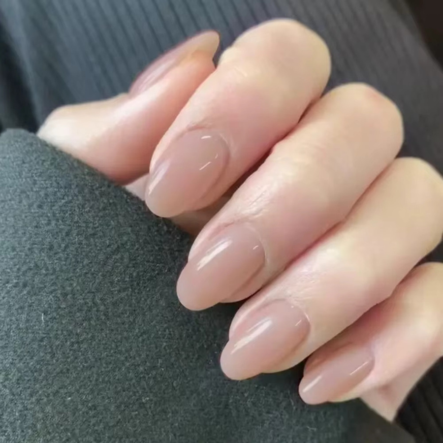 HotPress Künstliche Fingernägel, Nude Rosa, Oval, Glänzend, 150 Stück - Bild 4