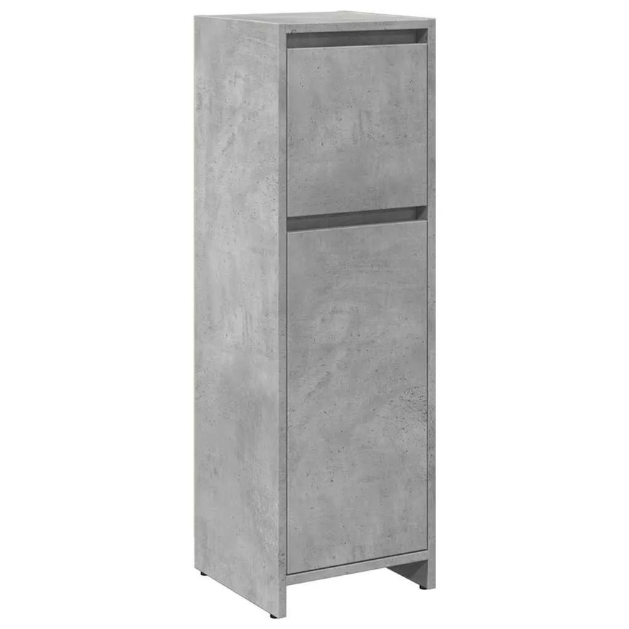 vidaXL Badezimmerschrank in Betongrau mit Türen und Regalen, B/T/H: 30 x 30 x 95 cm - Bild 2