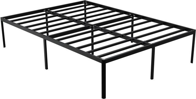 DELUKE RUKIM Metallbett aus Stahl in Schwarz Matt, Doppelbett B/T/H: 140 x 200 x 41 cm - Bild 1