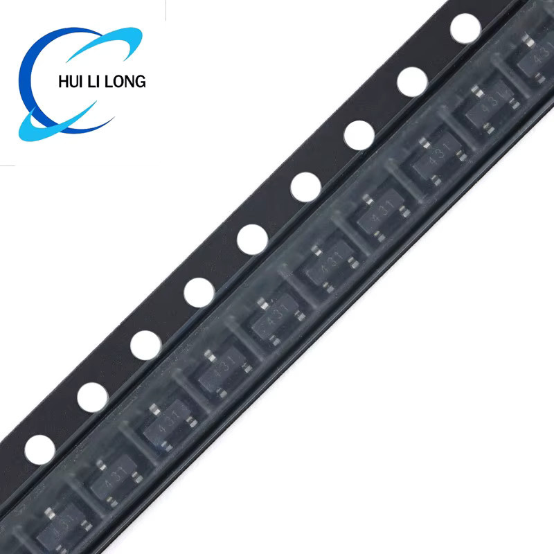 10 Stück TL431G SOT-23 Präzisions-Spannungsreferenz IC Chips in Schwarz - Bild 2