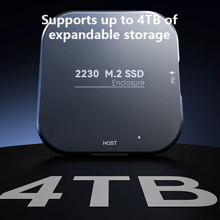 EOENKK Ultradünne magnetische M.2 NVMe SSD Erweiterungsdock USB-C mit USB 3.2 und PD Schnellladung, 10 Gbit/s, Grau - Bild 3