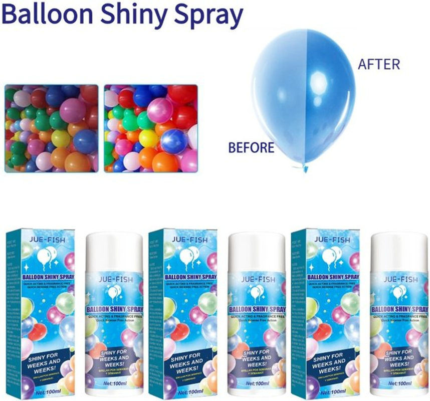 Ballon Shiny Spray 100 ml Weiß zur Glanzwiederherstellung und zum Anti-Fading für Ballons - Bild 1