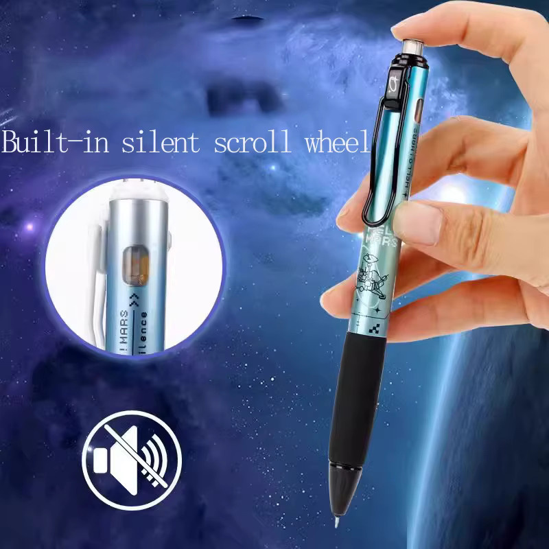 M&G Silent Gel Pen mit 0,5 mm schwarzer ST-Spitze, schnell trocknende Tinte und weichem Gummigriff, nachfüllbar - Bild 4
