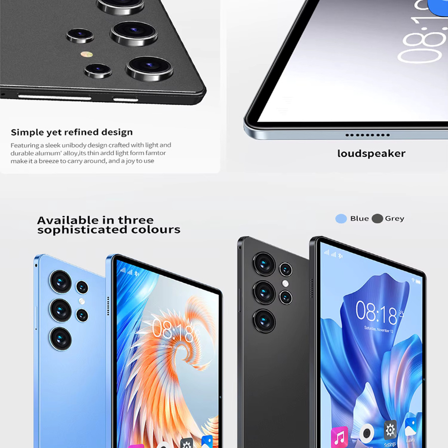 BDF Android Tablet mit 10,1 Zoll HD-Display, Octa Core, 4 GB RAM, 64 GB ROM, WiFi und Dual Phone Call in Blau - Bild 4