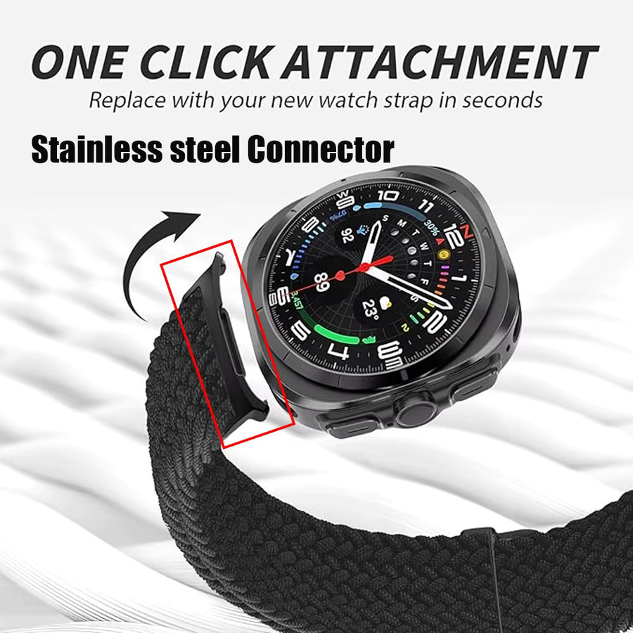 LCAPLE Uhrenarmband Textil/NATO, Schwarz, Unisex - Bild 2