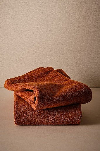 Jotex DARCY Handtuch 2er-Pack aus Baumwolle in Orange und Braun, B/H: 50 x 70 cm - Bild 1